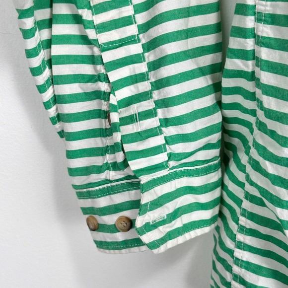Panhandle Slim Rough Stock Western Shirt Men Large Green White Denim Collar - Picture 5 of 10